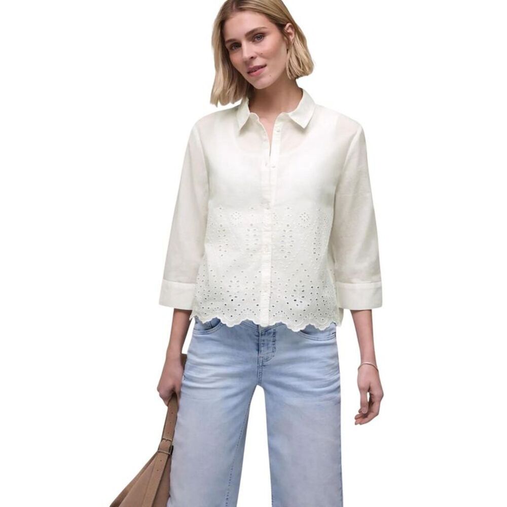 Street One White Cotton Women's Blouse